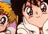Sailor Moon and Saiolr Mars gif